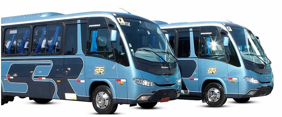 Excelentes micro ônibus são ideais para famílias ou pequenos grupos.