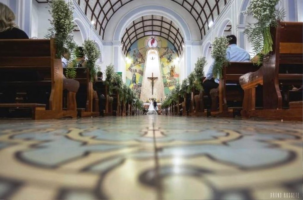 Piso especial da Paróquia de Fernandópolis (SP).