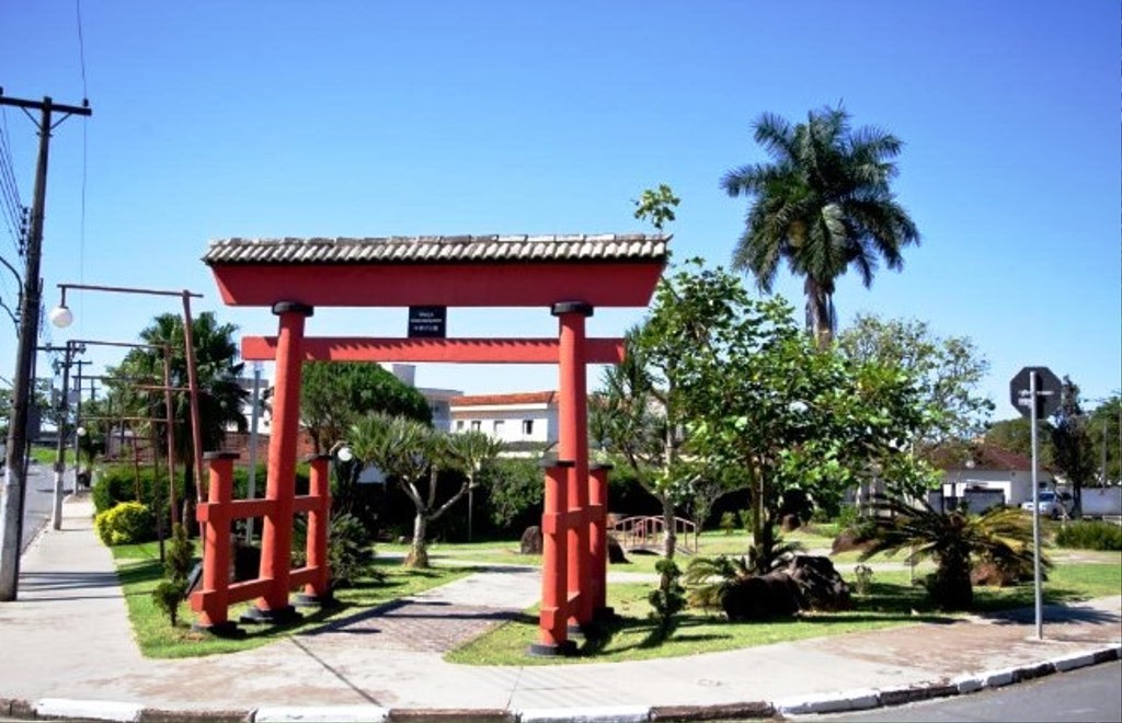 Praça Nakatsugawa, em Registro, SP.