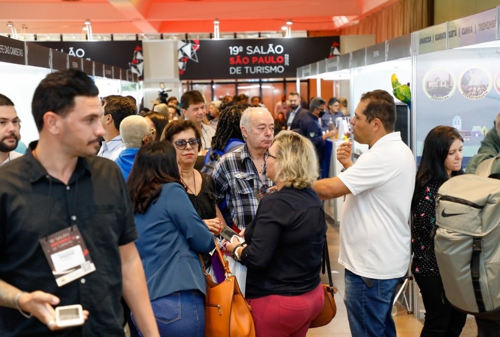 Corredores do Salão São Paulo de Turismo anterior. Foto Mercado & Eventos. 