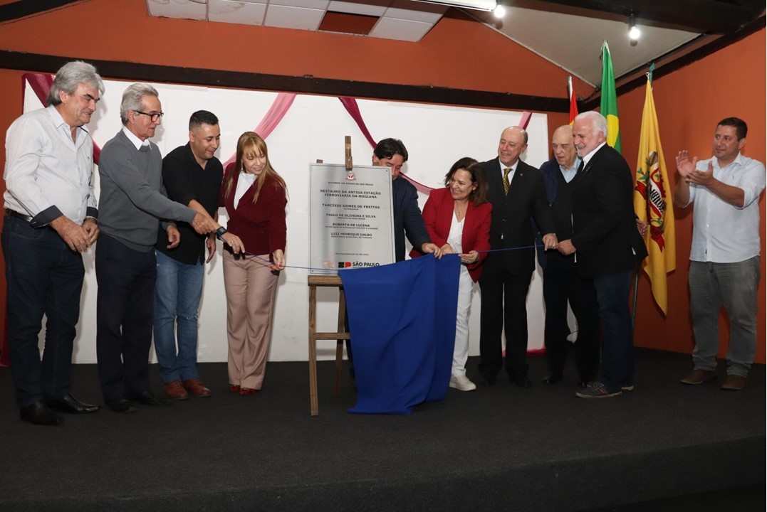 A Secretária de Cultura do Estado, Marília Marton, prestigia o restauro da antiga Estação da Mogiana, em Mogi Mirim 