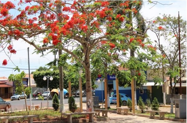 Uma das praças de Santo Expedito (SP).